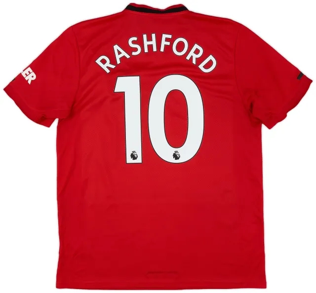 adidas 2019-20 Manchester United Home Shirt Rashford #10 - 9/10 - (L)