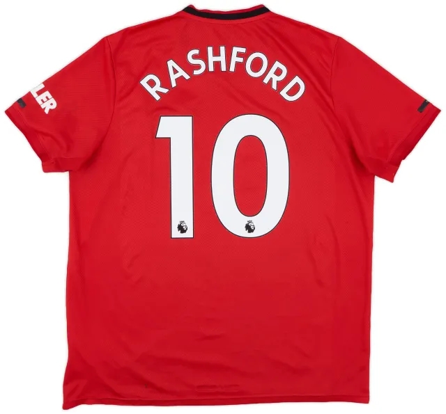 adidas 2019-20 Manchester United Home Shirt Rashford #10 - 7/10 - (XL)