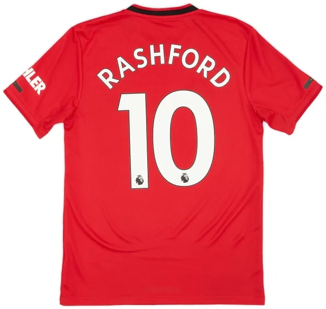 adidas 2019-20 Manchester United Home Shirt Rashford #10 - 8/10 - (S)