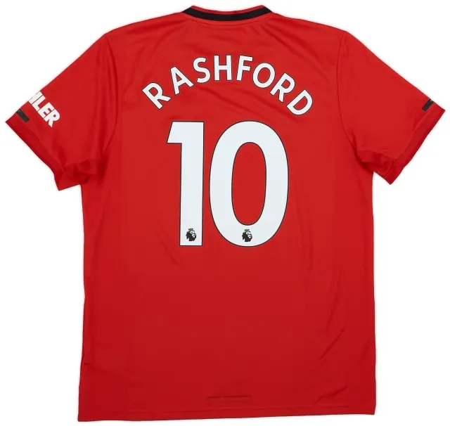 adidas 2019-20 Manchester United Home Shirt Rashford #10 - 8/10 - (L)