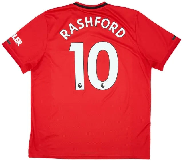 adidas 2019-20 Manchester United Home Shirt Rashford #10 - 8/10 - (XL)