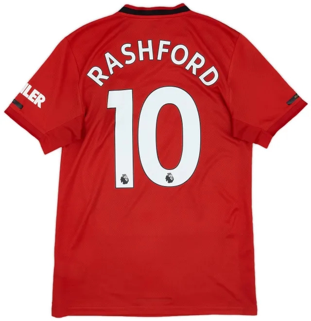 adidas 2019-20 Manchester United Home Shirt Rashford #10 - 6/10 - (S)