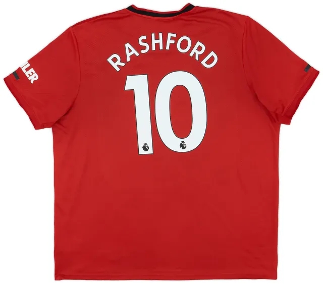 adidas 2019-20 Manchester United Home Shirt Rashford #10 - 7/10 - (XXL)