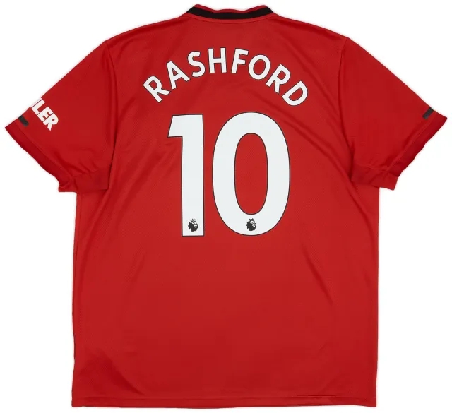 adidas 2019-20 Manchester United Home Shirt Rashford #10 - 5/10 - (XL)