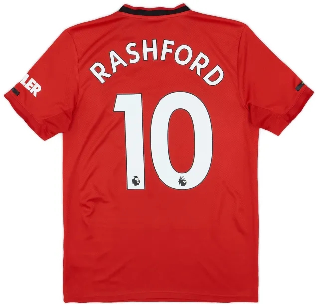 adidas 2019-20 Manchester United Home Shirt Rashford #10 - 6/10 - (S)