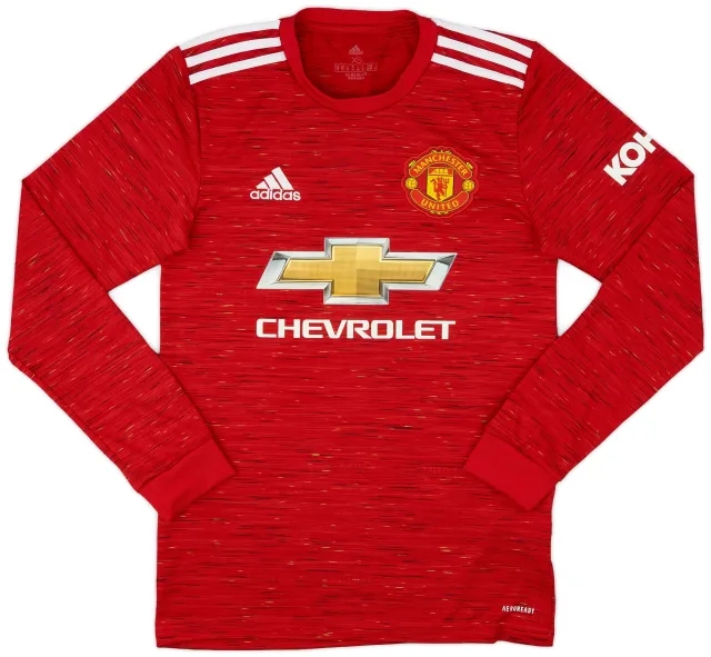 adidas 2020-21 Manchester United Home L/S Shirt - 9/10 - (XS)