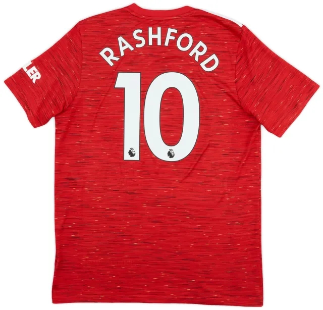 adidas 2020-21 Manchester United Home Shirt Rashford #10 - 9/10 - (L)
