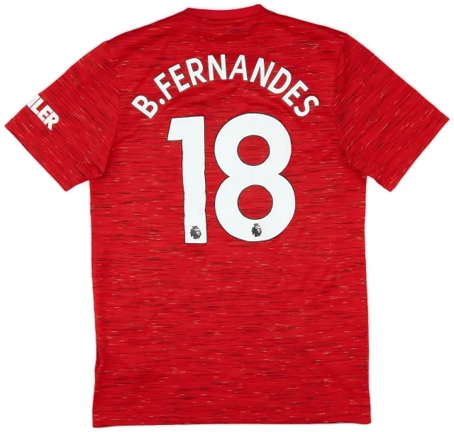 adidas 2020-21 Manchester United Home Shirt B.Fernandes #18 - 5/10 - (M)