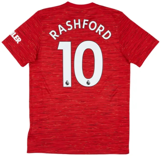 adidas 2020-21 Manchester United Home Shirt Rashford #10 - 8/10 - (M)