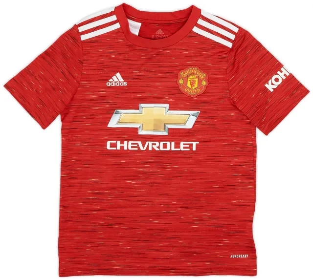 adidas 2020-21 Manchester United Home Shirt - 8/10 - (M.Boys)