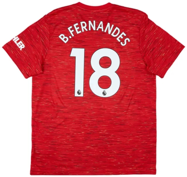 adidas 2020-21 Manchester United Home Shirt B.Fernandes #18 - 9/10 - (XL)