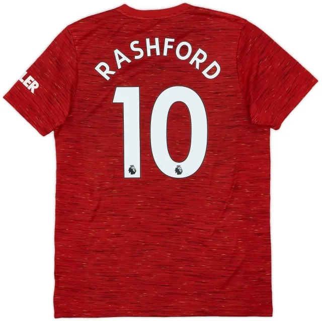 adidas 2020-21 Manchester United Home Shirt Rashford #10 - 5/10 - (L)