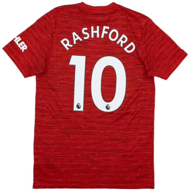 adidas 2020-21 Manchester United Home Shirt Rashford #10 - 7/10 - (M)