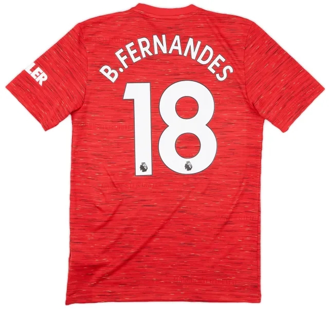 adidas 2020-21 Manchester United Home Shirt B.Fernandes #18 - 8/10 - (S)