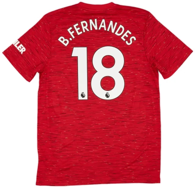 adidas 2020-21 Manchester United Home Shirt B.Fernandes #18 (L)