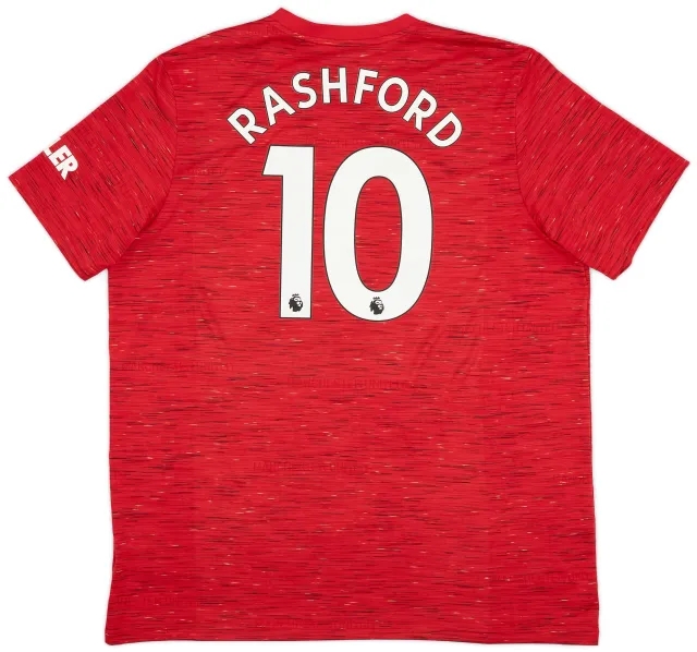 adidas 2020-21 Manchester United Home Shirt Rashford #10 - 9/10 - (XXL)