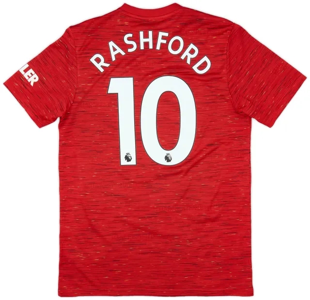 adidas 2020-21 Manchester United Home Shirt Rashford #10 - 8/10 - (M)