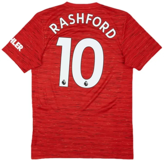 adidas 2020-21 Manchester United Home Shirt Rashford #10 - 9/10 - (S)