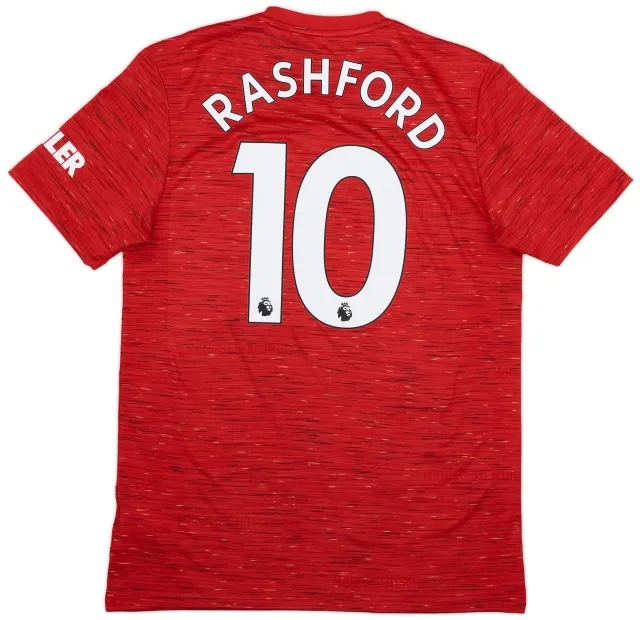 adidas 2020-21 Manchester United Home Shirt Rashford #10 - 9/10 - (M)