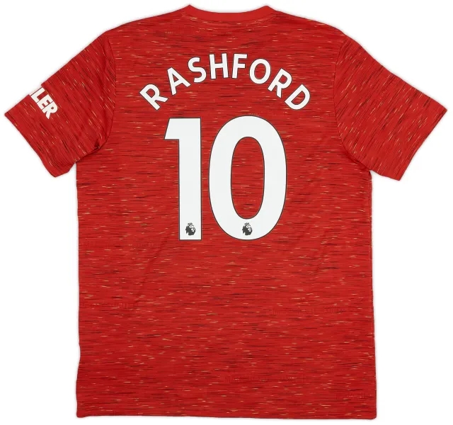 adidas 2020-21 Manchester United Home Shirt Rashford #10 - 7/10 - (L)