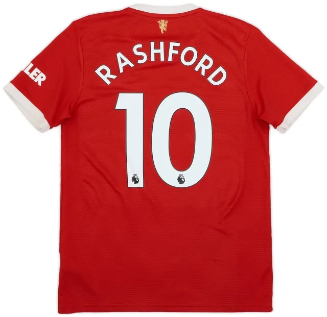 adidas 2021-22 Manchester United Home Shirt Rashford #10 - 5/10 - (M)