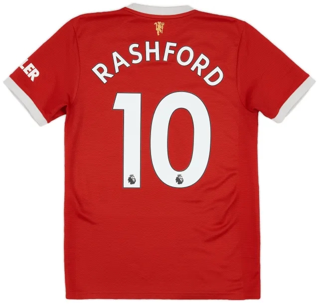 adidas 2021-22 Manchester United Home Shirt Rashford #10 - 5/10 - (S)