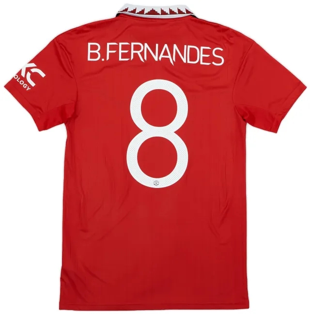 adidas 2022-23 Manchester United Home Shirt B.Fernandes #8 - 8/10 - (S)