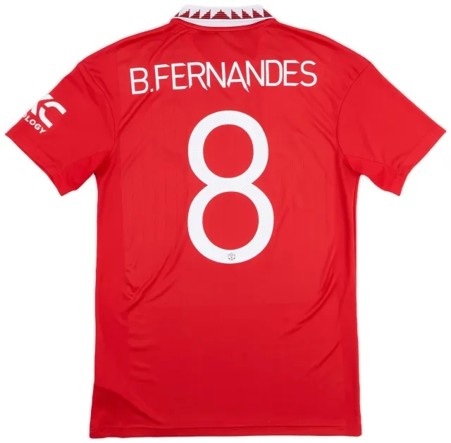adidas 2022-23 Manchester United Home Shirt B.Fernandes #8 - 8/10 - (S)