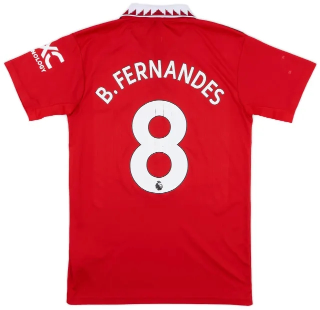 adidas 2022-23 Manchester United Home Shirt B.Fernandes #8 - 5/10 - (S)