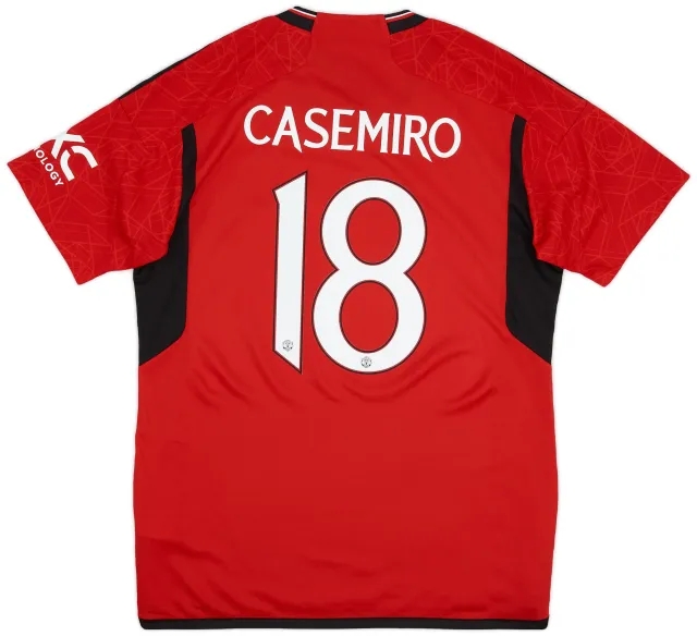 adidas 2023-24 Manchester United Home Shirt Casemiro #18 (L)