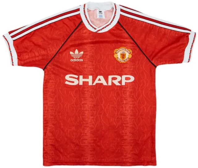 adidas 1990-92 Manchester United Home Shirt - 8/10 - (S)