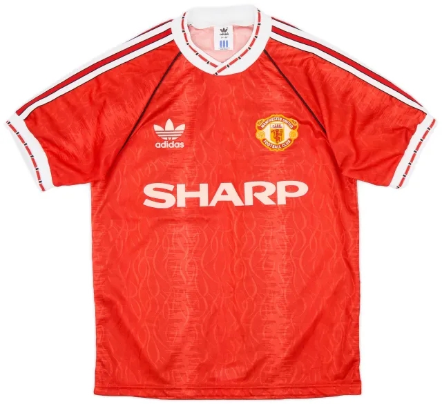 adidas 1990-92 Manchester United Home Shirt - 9/10 - (S)