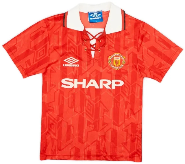 Umbro 1992-94 Manchester United Home Shirt - 8/10 - (S.Boys)