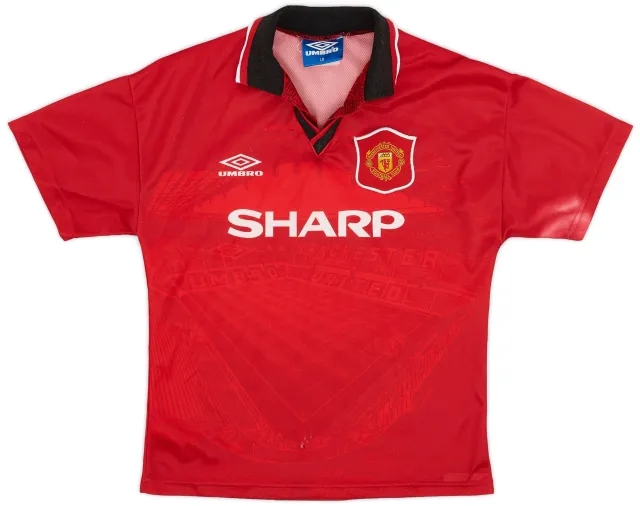 Umbro 1994-96 Manchester United Home Shirt - 5/10 - (L.Boys)