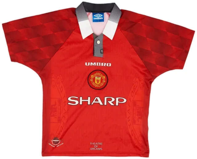 Umbro 1996-98 Manchester United Home Shirt - 8/10 - (Y)