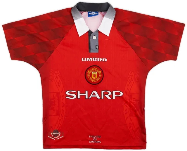 Umbro 1996-98 Manchester United Home Shirt - 8/10 - (Y)