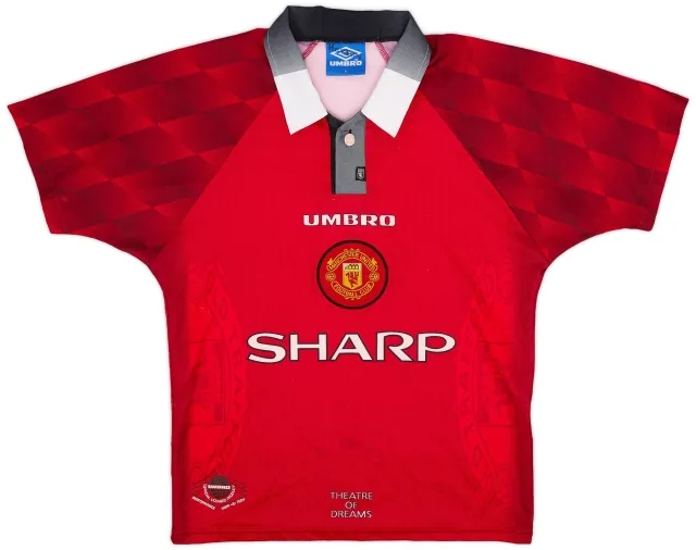 Umbro 1996-98 Manchester United Home Shirt - 8/10 - (Y)