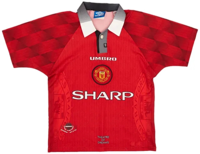 Umbro 1996-98 Manchester United Home Shirt - 8/10 - (Y)