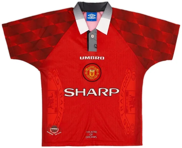 Umbro 1996-98 Manchester United Home Shirt - 9/10 - (Y)