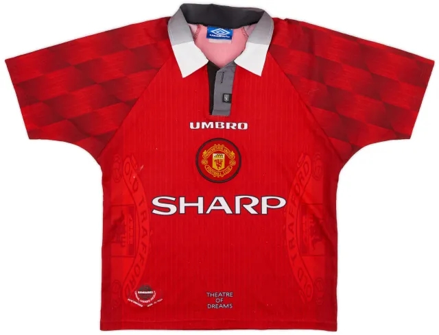 Umbro 1996-98 Manchester United Home Shirt - 6/10 - (Y)
