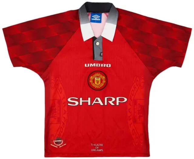 Umbro 1996-98 Manchester United Home Shirt - 8/10 - (Y)