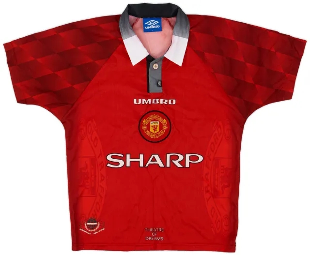 Umbro 1996-98 Manchester United Home Shirt - 7/10 - (Y)