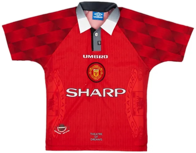 Umbro 1996-98 Manchester United Home Shirt - 8/10 - (Y)