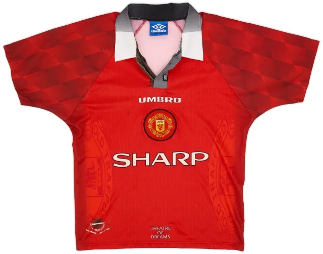 Umbro 1996-98 Manchester United Home Shirt - 6/10 - (Y)