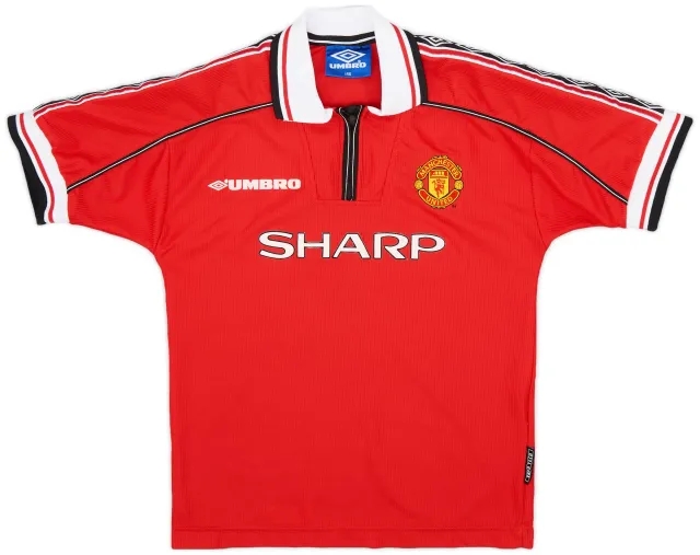 Umbro 1998-00 Manchester United Home Shirt - 7/10 - (M.Boys)