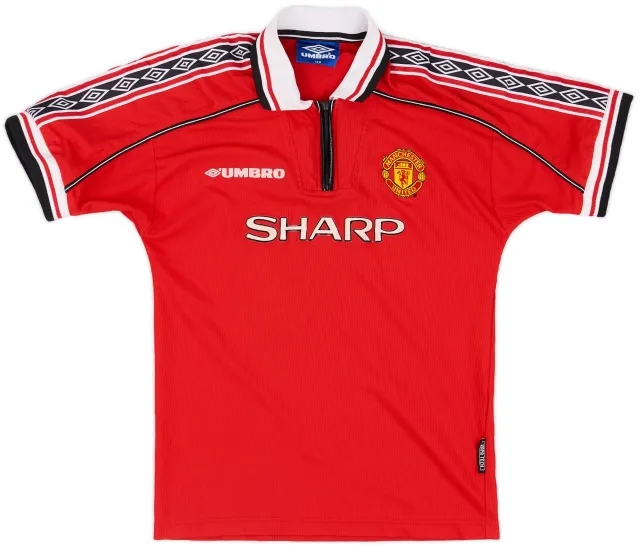 Umbro 1998-00 Manchester United Home Shirt - 8/10 - (M.Boys)