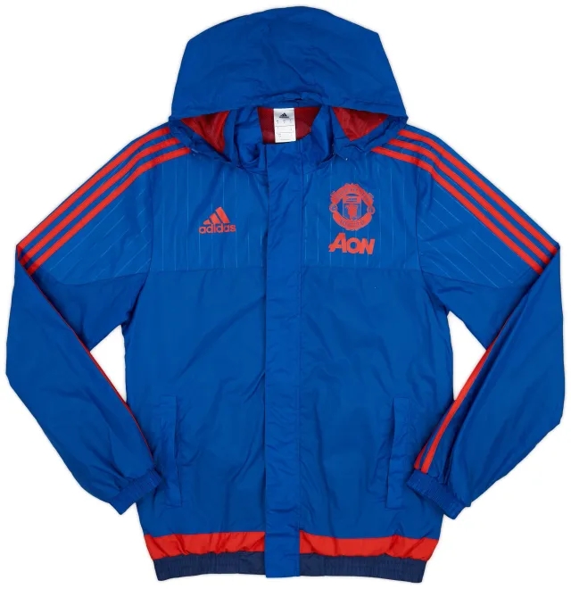 2015-16 Manchester United adidas Rain Jacket - 10/10 - (S)