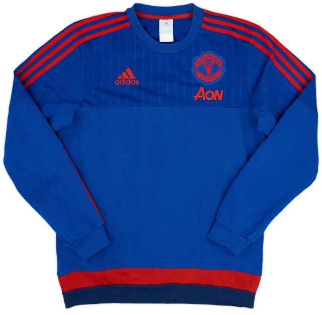 2015-16 Manchester United adidas Sweat Top - 9/10 - (S)