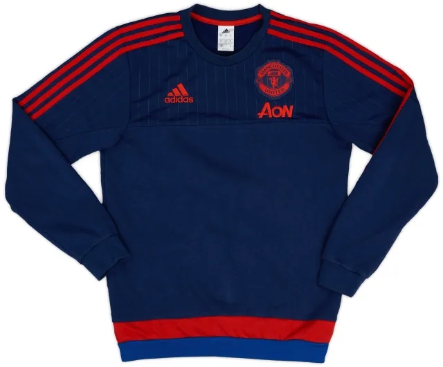 2015-16 Manchester United adidas Sweat Top - 9/10 - (S)