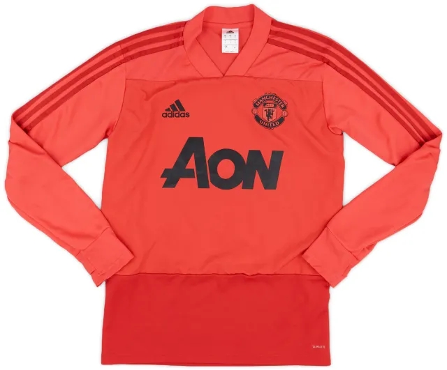 2018-19 Manchester United Player Issue adidas Training Top - 9/10 - (S)